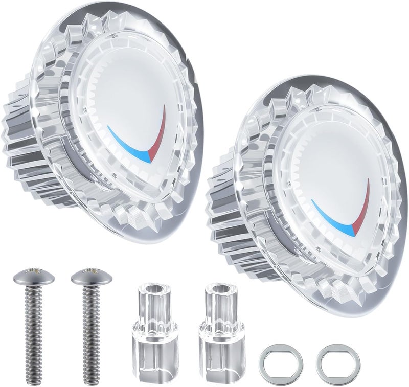 Coolfell 2 Pack 96797 Shower Handle Replacement, Compatible with Moen Chateau Shower Trim Kit for 1225 Cartridge, Shower Knob Replacement, for Bathroom Tub and Shower, Include Screws - Image 1